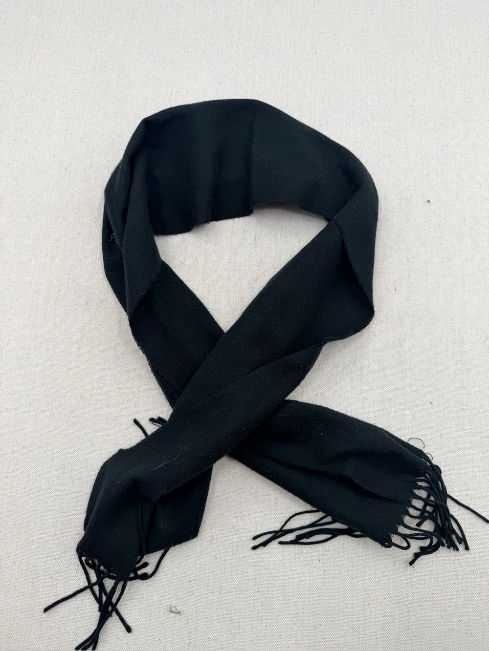Black Fringe Scarf - Classic Winter Accessory